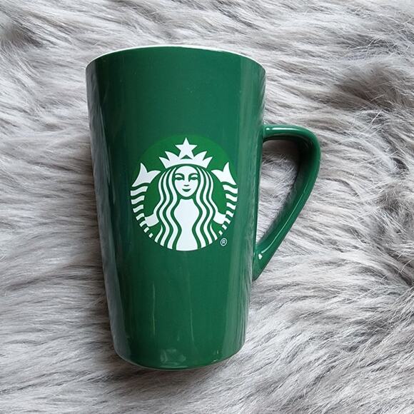 Starbucks 2022 green ceramic classic mermaid logo tall coffee mug - Picture 1 of 5